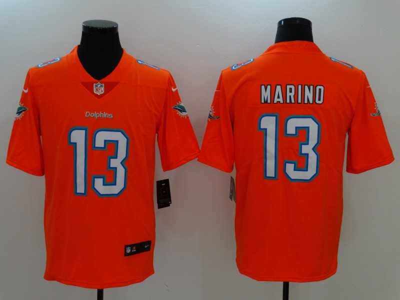 Men's Miami Dolphins Dan Marino #13 Orange Jersey